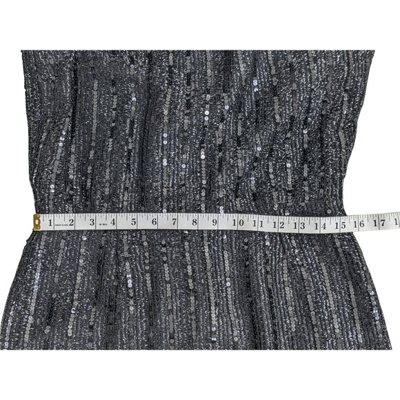 Vintage Judith Imports Black Sequined Sleeveless Dress Made In France Size 42 - Picture 8 of 13